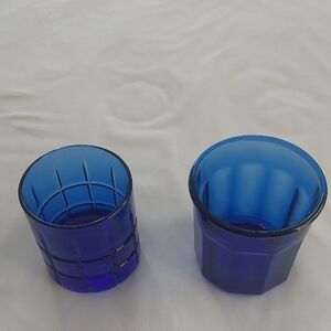 Colbolt Blue Glass Tumblers Different Styles .Small